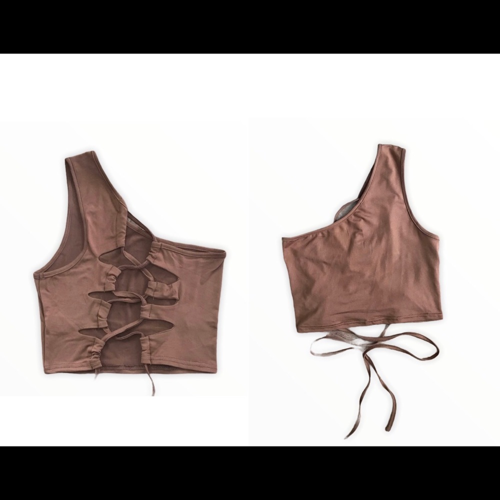 Brown lace top